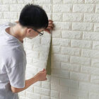 Painel 3d Adesivo Pu Tijolo 77x70 Branco