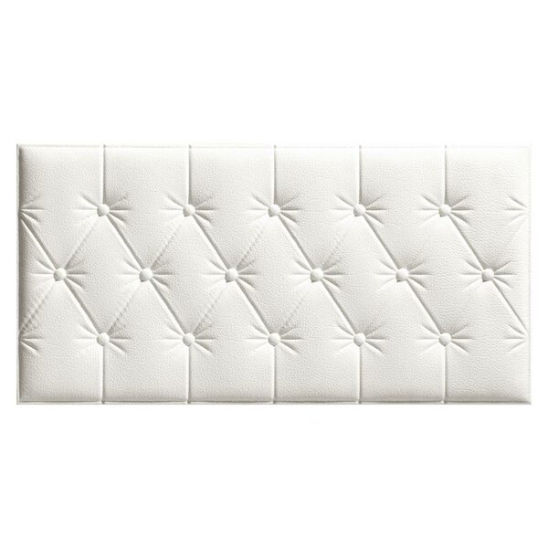 Painel 3d Capitonê Adesivo 60x30x1 Cm (branco)