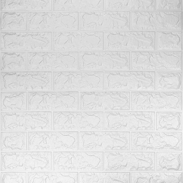 Painel 3d Tijolo Adesivo 70 X 77 X 0,8 (branco)