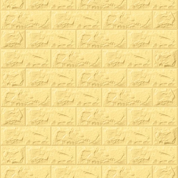 Painel 3d Tijolo Adesivo 70x77x0,6 Cm (amarelo)