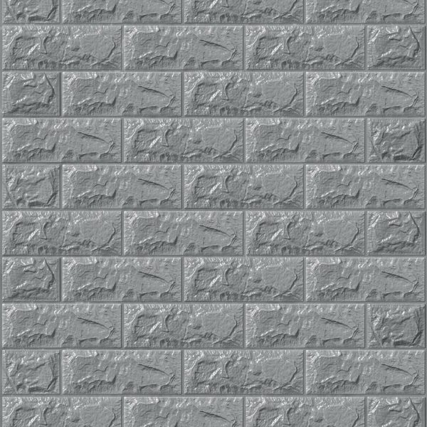 Painel 3d Tijolo Adesivo 70x77x0,8 Cm (prateado)