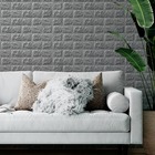 Painel 3d Tijolo Adesivo 70x77x0,8 Cm (prateado)