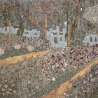 Painel  Jardim De Monet Em Mosaico 120x150
