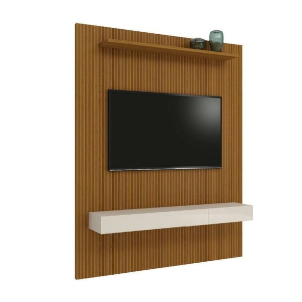 Painel  Para Tv Até 75 Polegadas Ripado Impressão 3d Egeo Com