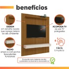 Painel  Para Tv Até 75 Polegadas Ripado Impressão 3d Egeo Com