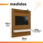 Painel  Para Tv Até 75 Polegadas Ripado Impressão 3d Egeo Com