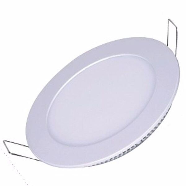 Painel A Led Slim Embutir Redondo 18wCTB Branco Quente*