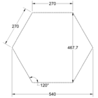 Painel Acústico Hexagonal Bl Acoustic 2101 - 1271 Cinza Escuro