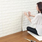 Painel Adesivo 3d Revestimento Tijolo Branco Papel Parede