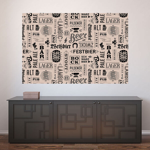 Painel Adesivo De Parede - Cerveja - Bar - 1423pnp