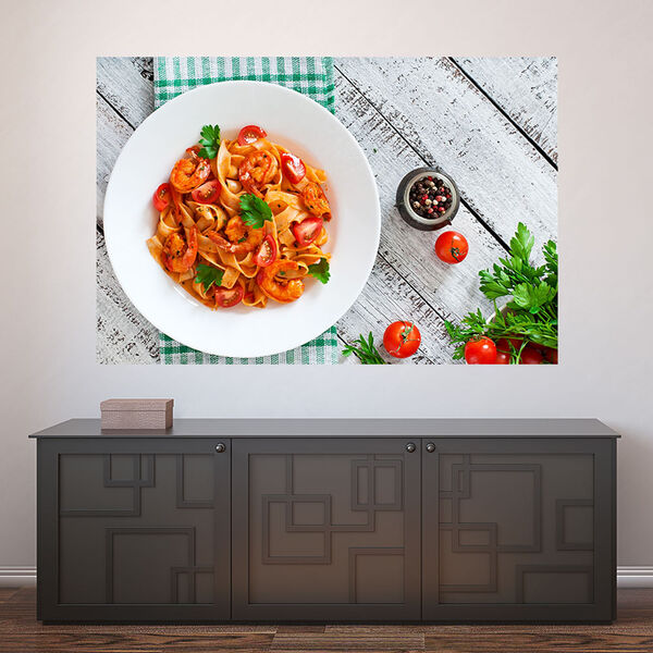Painel Adesivo De Parede - Comida Italiana - Macarrão - Resta