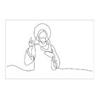 Painel Adesivo De Parede - Jesus Cristo - 1804pnp