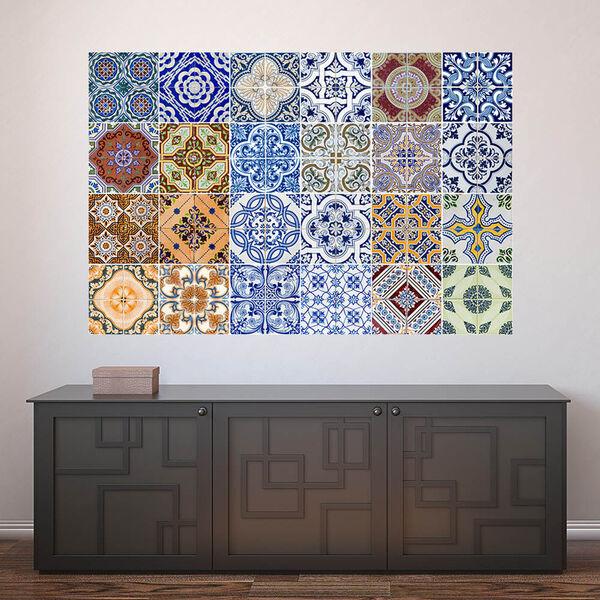 Painel Adesivo De Parede - Ladrilho Hidráulico - 426pnp