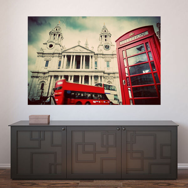 Painel Adesivo De Parede - Londres - Cabine Telefônica - 664p