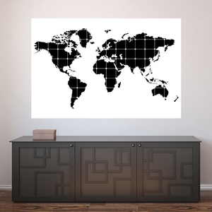 Painel Adesivo De Parede - Mapa Mundi - Mundo - 1381pnm | Leroy Merlin