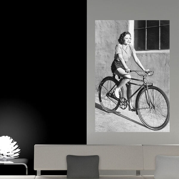 Painel Adesivo De Parede - Mulher Ciclista - 043pnm