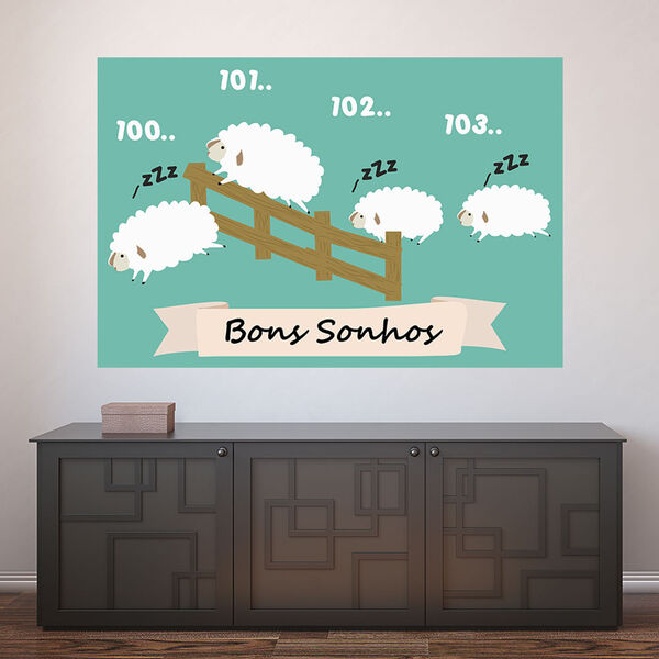 Painel Adesivo De Parede - Ovelhas - Infantil - 1311pnp