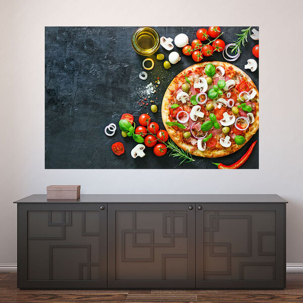 Painel Adesivo De Parede - Pizza - Pizzaria - 1221pnp