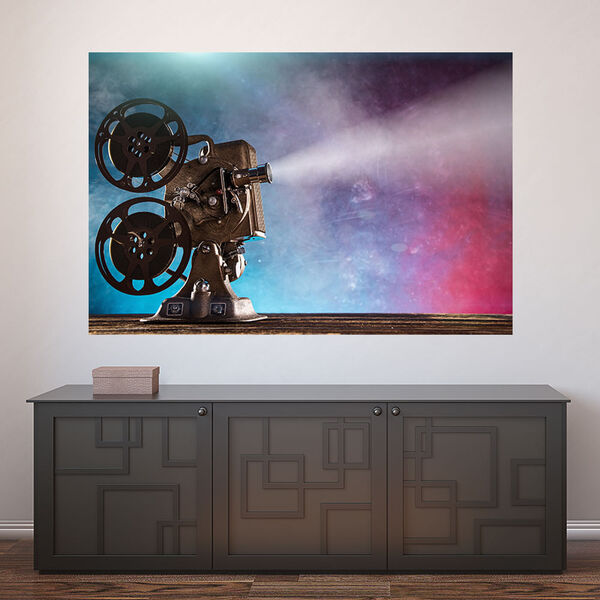 Painel Adesivo De Parede - Projetor - Cinema - 1070pnp