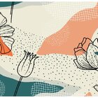 Painel Adesivo Papel De Parede Floral N011155 3,00x2,90m