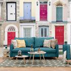 Painel Adesivo Papel De Parede Portas Coloridas N012178