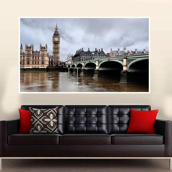 Painel Adesivo Para Parede Cidade 14-p 56x67cm