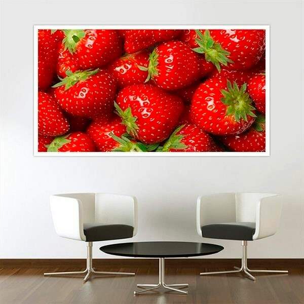 Painel Adesivo Para Parede Morango-p 56x67cm