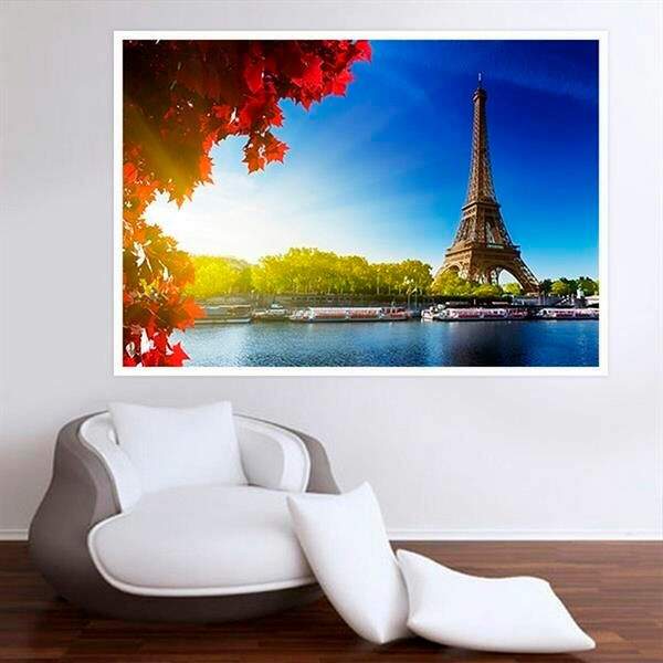 Painel Adesivo Para Parede Torre Eiffel-g 90x135cm