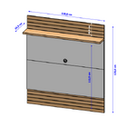 Painel Angra Cinamomo/off White - Bechara Móveis