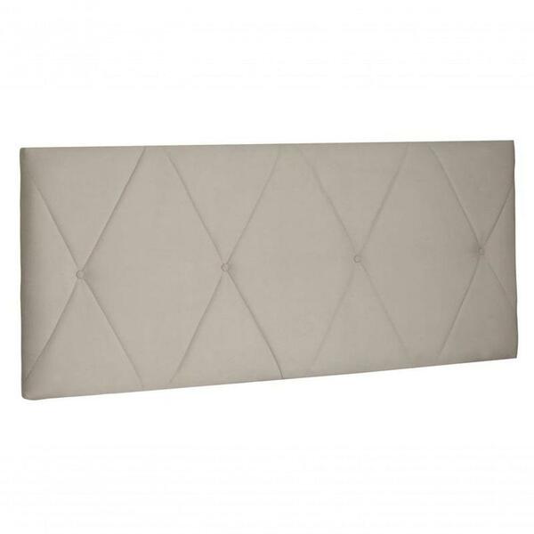 Painel Aqquila Suede Bege Solteiro 0,90cm - Spezzia