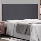 Painel Aqquila Suede Cinza Casal - Spezzia