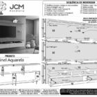 Painel Aquarela Imbuia Off  Jcm Movelaria