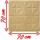 Painel Auto Adesivo Placa 3d Azulejos Dourados 70x70cm