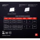 Painel Avant Pop Sensor Qua Sobr 18w Br6500k Bivolt 918071370