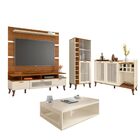 Painel Bancada 1.6 Cristaleira Balcão E Mesa Dubai Nature