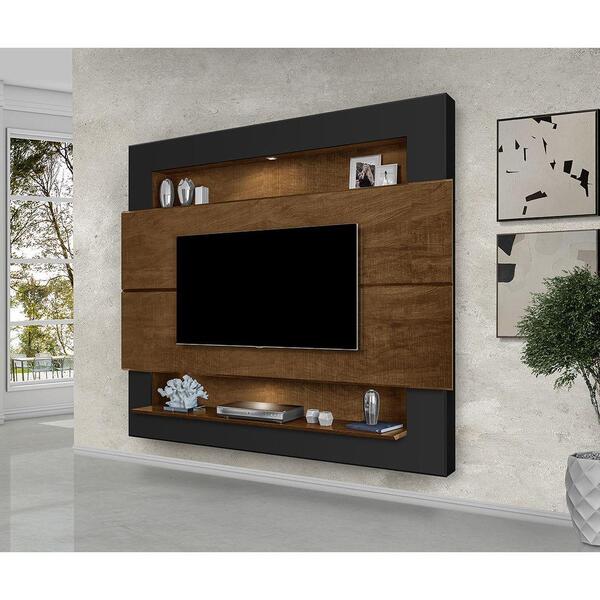 Painel Bancada De Tv Riviera 1,63 De Até 60" Com Iluminação E