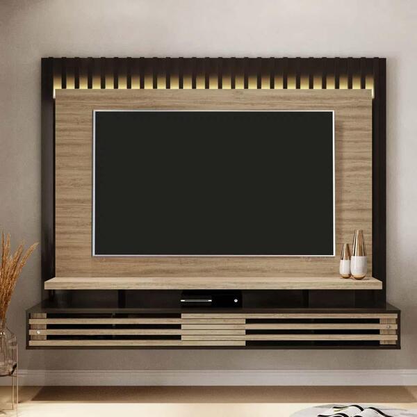 Painel Bancada Frizz Presence 2.0 Para Tv De 75 Pol Titânio C