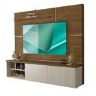 Painel Bancada Rivoli Para Tv De 75 Pol Malbec Off White