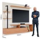 Painel Bancada Suspensa Para Tv Até 58 Pol. Maragogi Off Whit