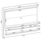 Painel Bancada Suspensa Para Tv Até 60 Pol. Limit 2.2 Freijó/