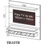 Painel Bancada Suspensa Para Tv Até 60 Pol. Tb107e Nobre/fend