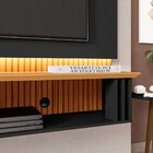 Painel Bancada Suspensa Para Tv Até 65 Pol. Paris Preto Fosco