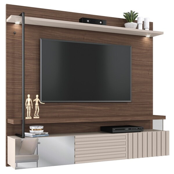 Painel Bancada Suspensa Para Tv Até 70'' Aracaju C05 Nogueira