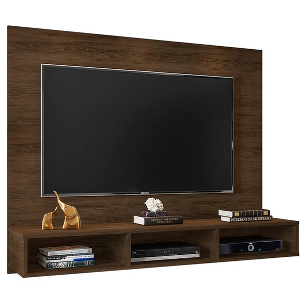 Painel Bancada Suspensa Para Tv De Ate 50 Polegadas Quartzo Cedro Moveis Leao Leroy Merlin