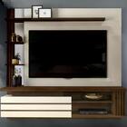 Painel Bancada Suspenso Tv 55 Pol 21178 Creme Caiena Dj Moveis