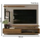 Painel Bancada Suspenso Tv 60 Pol 24204 Amarula Carvalho Euro