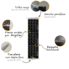 Painel Biombo Divisória Ambiente Decorativo 70x245,00 Branco