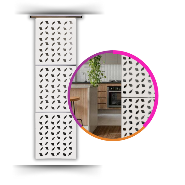 Painel Biombo Divisória Ambiente Decorativo 70x245,00 Branco