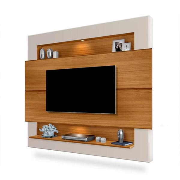 Painel Bristol Tv Até 75 Polegadas Carvalho New Off White
