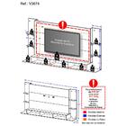 Painel C/ Sup Tv 65 E 4 Leds Vegas Premium Multimóveis V3674